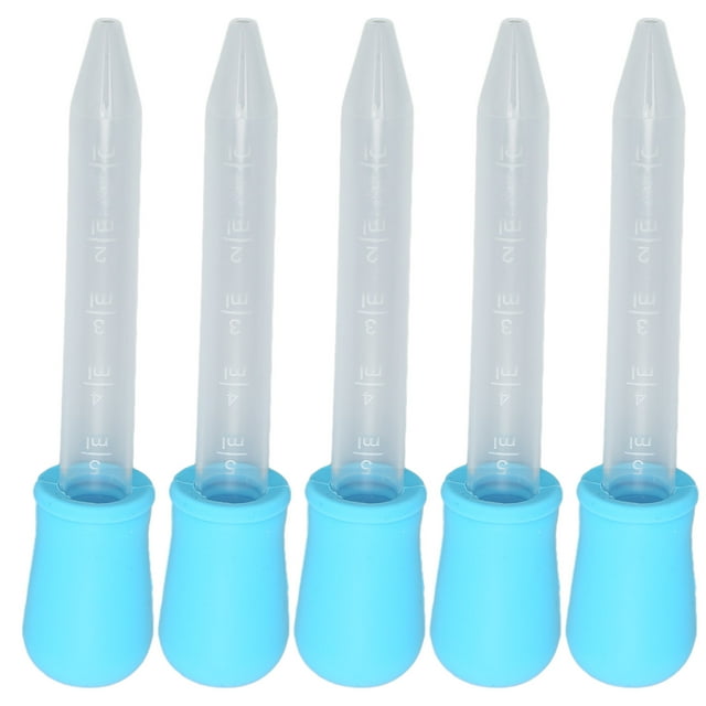 Calibrated Dropper, Eco Friendly Professional 5pcs Safe Wear Resistant Transfer Pipettes For Jewelry DIY For Laboratory Experiment For Epoxy Resin Blue