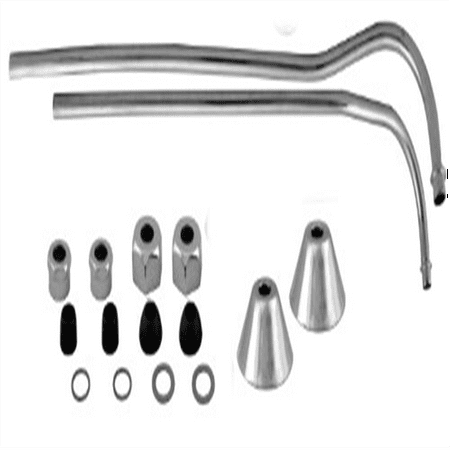 - WestBrass D136 Polished Chrome Double Offset Bath Supply