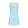 thumbnail image 5 of Ovzne Robes pour Femmes Robe de Plage Robe de Vacances Printemps et Été pour Femmes Bouton Col en V Robe à Bretelles Robe de Vacances Liquidation, 5 of 5