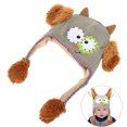 thumbnail image 1 of Lindo gorro, gorro de lana para tejer Lindo gorro de madera para tejer Gorro con orejas móviles Claridad notable, 1 of 12