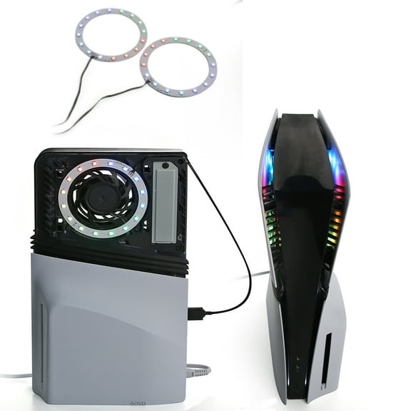 RGB LED Light Strip Compatible with PS5 Pro/Slim Console - Multiple Dynamic Effects Gaming Setup Ambient Lighting-Multicolor