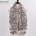 thumbnail image 2 of Bufanda de piel de conejo 2023 auténtica para mujer, bufanda cálida de invierno, venta al por mayor, 100% qiuyongming unisex, 2 of 2