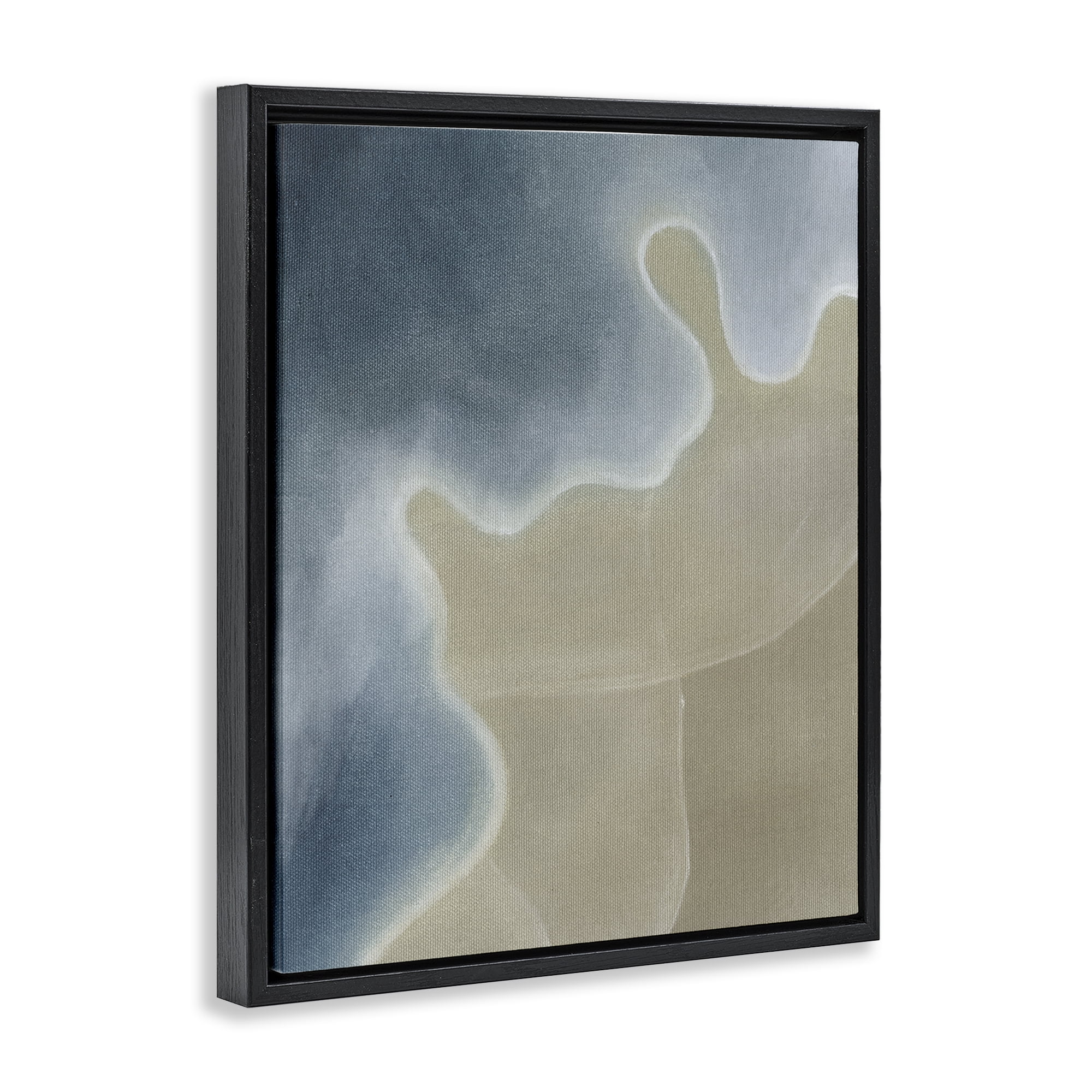 Stupell Industries Turning The Tides Abstract Black Framed Floater Canvas Wall Art, design by Grace Popp