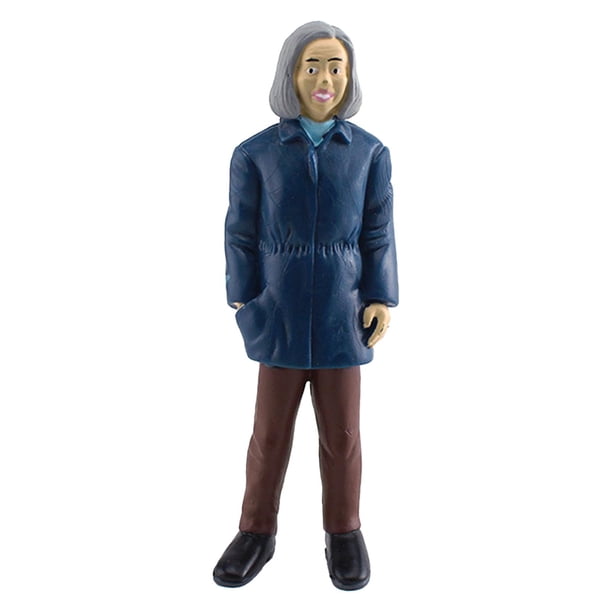 Fotografía de modelo de muñeca pequeña, modelo de tren de micropaisaje, mini figura de personas Abuela