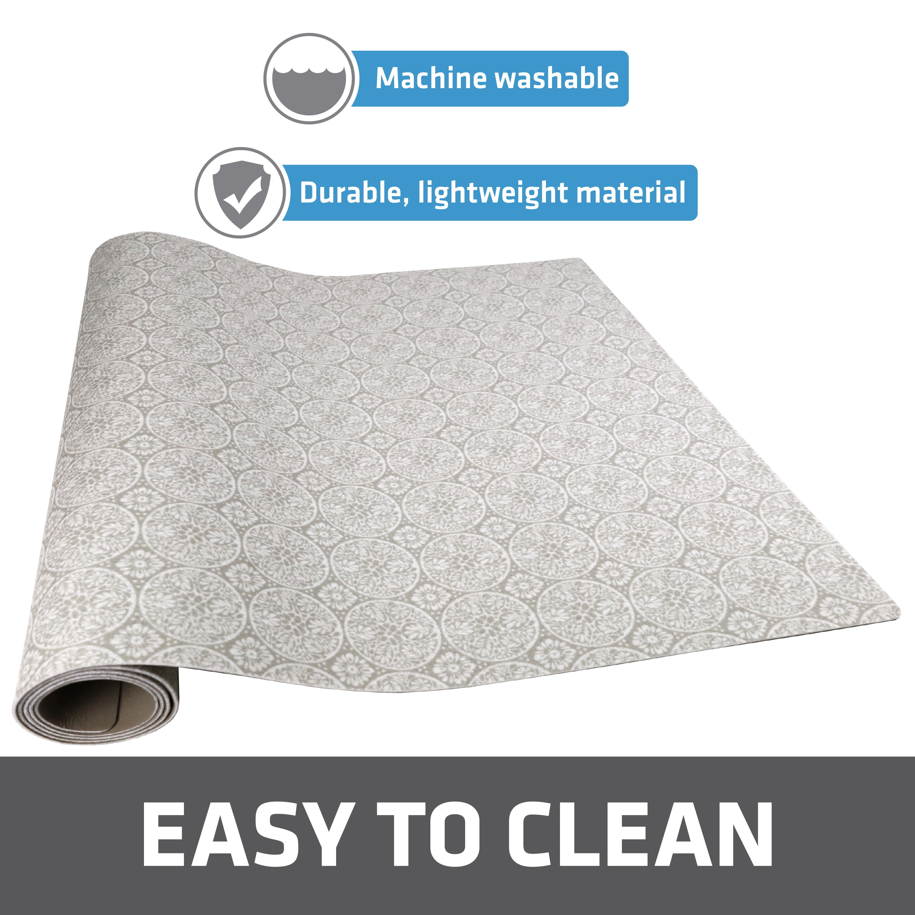 Drymate XL Under Sink Mat, Waterproof Cabinet Protection Mats for Kitchen & Bathroom, Absorbent Shelf Liners, Slip-Resistant, Non-Adhesive, Machine Washable, Durable (24”x59”)(Tan)