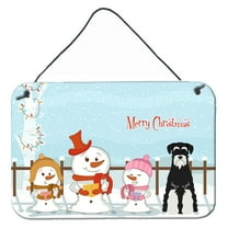 Carolines Treasures BB2364DS812 Merry Christmas Carolers Standard Schnauzer Salt and Pepper Wall or Door Hanging Prints