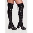 thumbnail image 2 of Women's Trendy Square Toe Block Heel Over The Knee Boots, 2 of 3