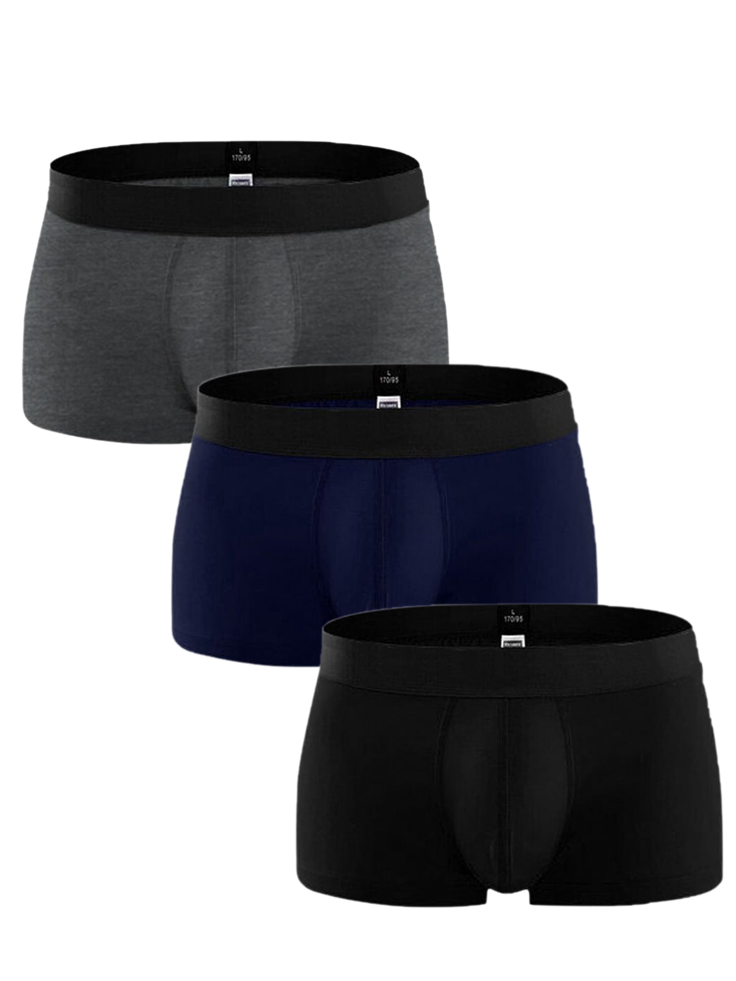 Avamo Mens Stretch Underwear Boxer Brief Breathable Comfort Flex Low ...
