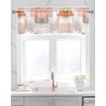 thumbnail image 2 of Pink Beige Color Block Kitchen Valances for Windows Farmhouse Linen Window Valance Curtain for Living Room Window Treatment Abstract Art Contemporary Luxury Valance Rod Pocket Topper, 42 x 12 Inch, 2 of 6