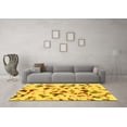 thumbnail image 3 of Ahgly Company Indoor Round Abstract Yellow Modern Area Rugs, 5' Round, 3 of 4