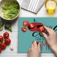 thumbnail image 2 of Stay Cool Cutting Board, Funny Stay Cool This Summer Text and Apple Sunglasses, Decorative Tempered Glass Cutting and Serving Board, in 3 Sizes, by Ambesonne, 2 of 4