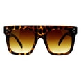 thumbnail image 2 of Oversized Square Sunglasses Unisex Flat Top Hipster Style UV400 Tortoise, Brown, 2 of 5