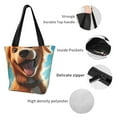thumbnail image 3 of Kdxio Blue Sky Cute Dog Women Reusable Grocery Bags Foldable Ripstop,Reusable Shopping Bags for Shopping,Gym,Gift, 3 of 5