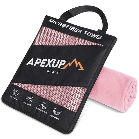 Toalla APEXUP de microfibra de viaje, 183 x 102 cm, ligera, de secado rápido