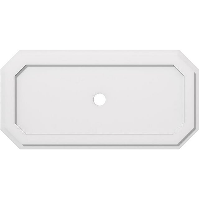 Ekena Millwork CMP32X16ED-02000 2 in. ID x 11 in. Rectangle Émeraude Architectural Grade Médaillon de Plafond Contemporain PVC