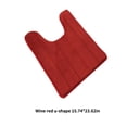 thumbnail image 2 of Bearachild Alfombra de baño en forma de U, alfombra de baño elástica antideslizante absorbente de agua, almohadilla reciclada, alfombra de Juegos de accesorios de baño Vino tinto 40*60cm, 2 of 6