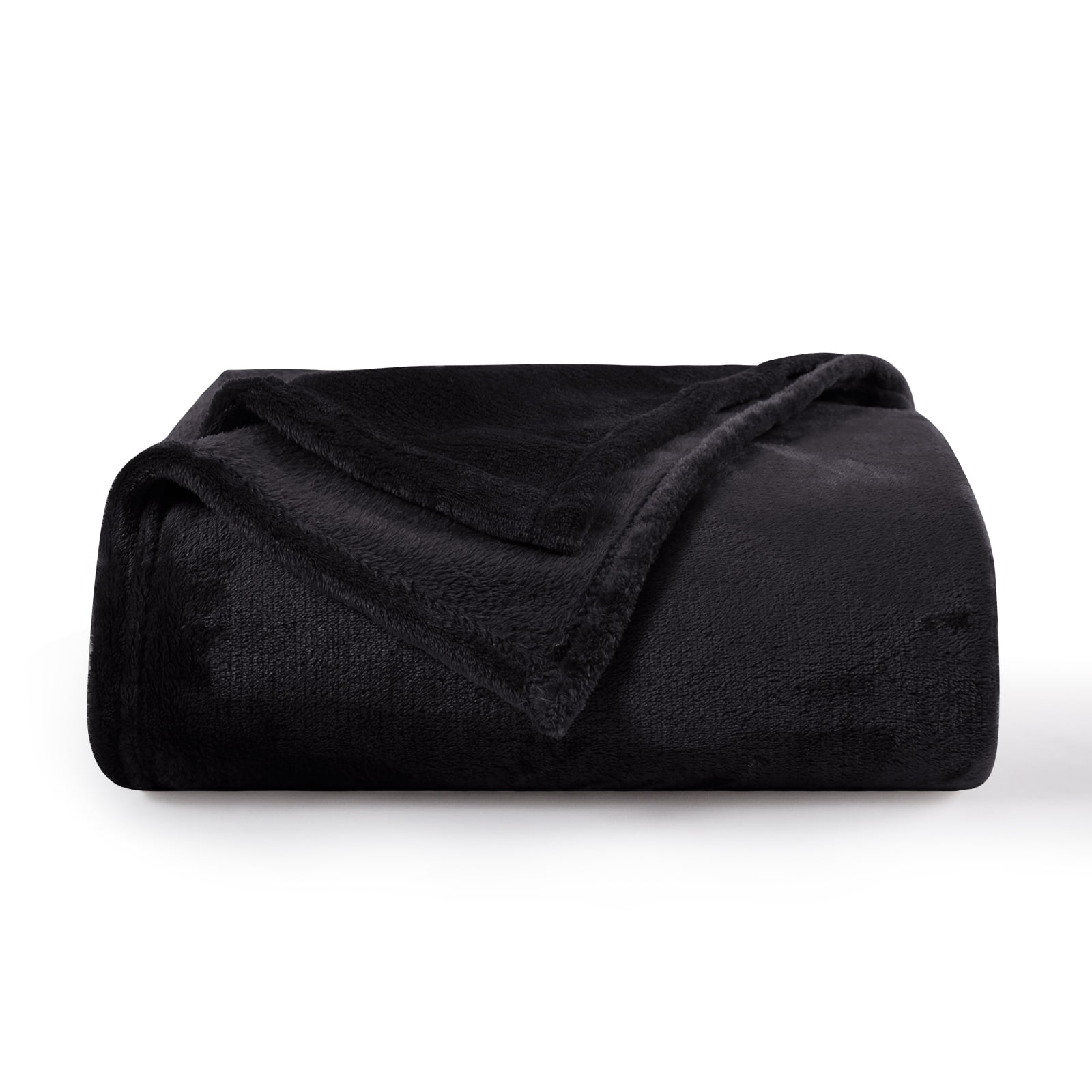 RUIKASI Fleece Black Blanket Twin Fluffy Twin Size Blanket for Sofa