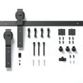 QXDRAGON BiFolding Sliding Barn Door Hardware Track Kit, Slide Smoothly and Quietly, Easy