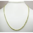 thumbnail image 2 of 14K Yellow Gold 3.5mm Solid Rope Diamond Cut Chain, Link Mens Womens Necklace, Giorgio Bergamo, 2 of 7