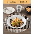 thumbnail image 3 of 13 Inch Round Placemats Set of 4, Western Texas Star Retro Non Slip Heat Insulation PP Table Mats, Country Vintage Black Beige Plaid Washable Place Mats for Kitchen Dining Party Table Decor, 3 of 7