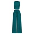 thumbnail image 1 of Conjunto de Ropa Casual para Mujer de 2 Piezas PRETTYGARDEN Azul Verde Talla L, 1 of 8