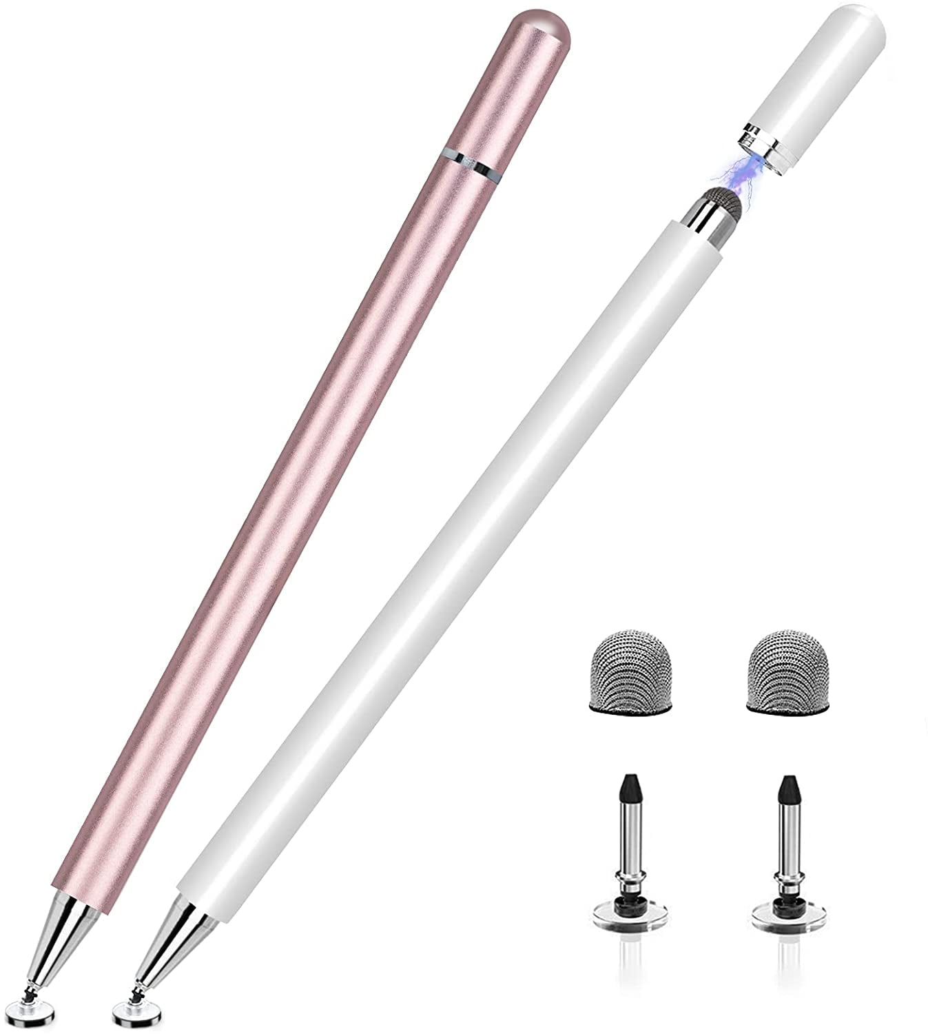 2 Pcs Universal Stylus Pencil with Magnetic Cap Compatible with All Touch Screens Stylus Pen for iPad 
