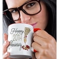 thumbnail image 2 of 3drose, Happy 20th Anniversary Glass of Champagne and Sweets, 11oz Two-tone Red Mug, 2 of 6