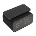 thumbnail image 4 of Altavoz inalámbrico Teléfono Carga inalámbrica LED Reloj digital Radio FM Mega Bass Despertador digital para dormitorio Oficina, 4 of 9