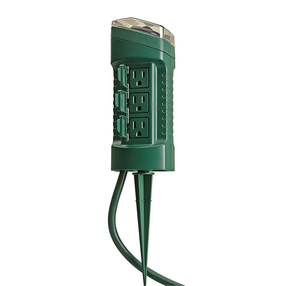 BN-LINK 24 Hour Mechanical Outdoor Multi Socket Timer 6 Outlet Garden Power Stake 