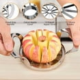 thumbnail image 3 of Apple Slicer with 12 Blades Extra Large Heavy Duty Stainless Steel Apple Corer,Dishwasher Safe Easy to Use Sharp Apple Slicer and Corer for Vegetables,Fruit and Pineapple, 3 of 7