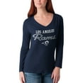 thumbnail image 3 of Women's G-III 4Her by Carl Banks Royal Los Angeles Rams Post Season Long Sleeve V-Neck T-Shirt, 3 of 3