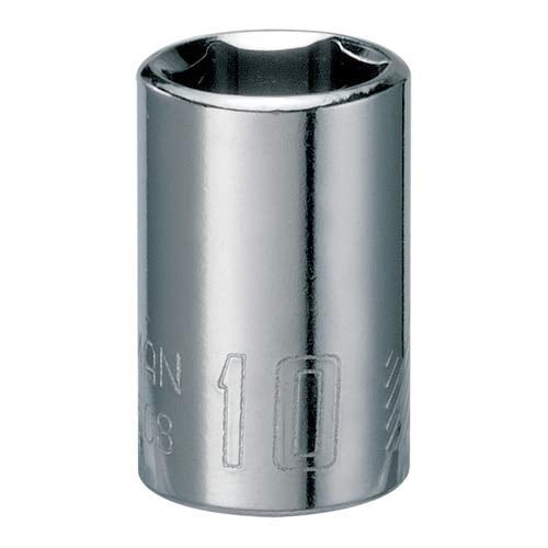 Cr-V uxcell 1/2-Inch Drive 10mm 6-Point Shallow Socket Metric