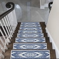 thumbnail image 2 of SussexHome Memorial Design 9" X 28" Stair Treads - 70 % Cotton Anti-Slip Carpet Strips for Indoor Stairs-Easy to Install Stair Treads with Double Adhesive Tape-Safe, Extra-Grip, 7-Pack-Navy, 2 of 9