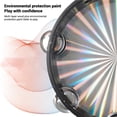 thumbnail image 2 of VONKY Wooden Tambourine Handbell Hand Drum with Double Row Jingles Reflective Percussion Instrument Musical Toy, 2 of 6