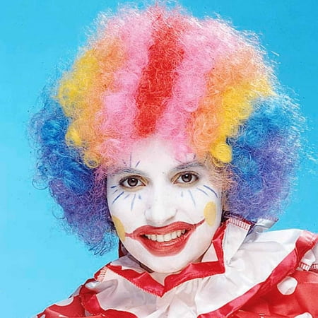 Rainbow Economy Clown Wig Adult Halloween Costume Accessory