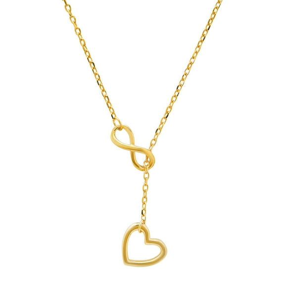 Kylie Harper 14k Gold Over Silver Infinity Heart Y Necklace
