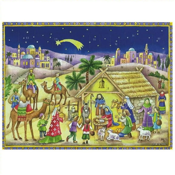 Bethlehem Holy Family Three Kings Nativity German Christmas Advent Calendar