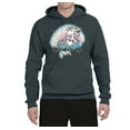 thumbnail image 2 of Wild Bobby, Mermazing Mermicorn Cute Gift Women Girls, Streetwear, Unisex Graphic Hoodie Sweatshirt, Charcoal, X-Large, 2 of 3