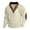 Beige, variant on BADHUB Men's Lapel Collar Sweatshirts No Hooded Quater Zip Vintage Pullover Elbow Patche Long Sleeve Sweatshirt Holiday Deals Coffee,L