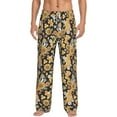thumbnail image 2 of Goofa Sunflowers Bee Printed Soft Pajama Pants for Men, Wide Leg Comfy Casual Lounge Yoga Pants-Large, 2 of 9