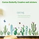 thumbnail image 4 of Inteprter Conjunto de pegatinas de pared, calcomanía de Cactus de dibujos animados, papel tapiz decorativo para interiores, póster extraíble, Decoración del hogar, 4 of 6