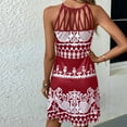 thumbnail image 7 of Drses Sleeveless Dress for Women Summer Women's Summer Fashion Network Hanging Strap Printed Versatile Sleeveless Dress Sundress for Women 2024, 7 of 7