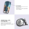 thumbnail image 2 of GZHJMY Cat Tumbler Stainless Steel Double Wall Vacuum Reusable Insulated Mug with Straw and Built-in Coaste for Cold and Hot Beverages, 12oz, 2 of 7
