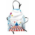 thumbnail image 1 of Circus Apron Circus Day Canvas Tents Stratus Cloudy Summer Entertainment Festive Season Theme, Unisex Kitchen Bib Apron with Adjustable Neck for Cooking Baking Gardening, Multicolor, by Ambesonne, 1 of 3