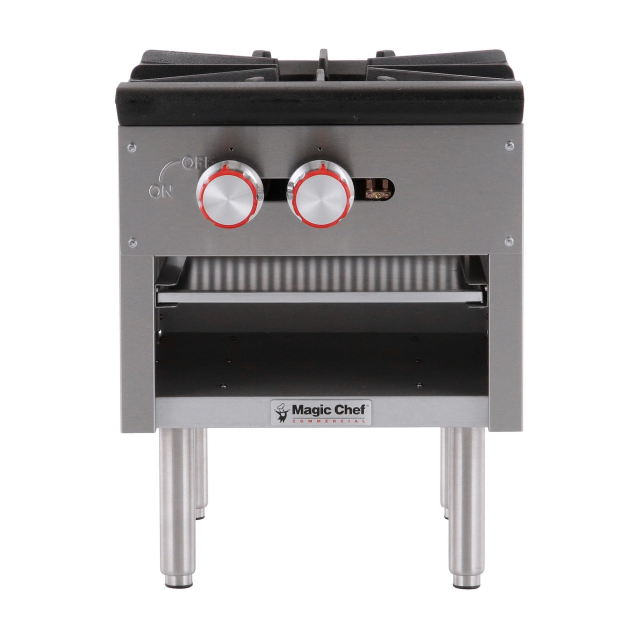 Magic Chef Commercial Commercial Countertop Single Stock Pot Gas Cooktop in Stainless Steel