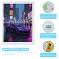 thumbnail image 3 of Diamond Art Kit for Adults, Modern Purple Sports Car City Lights Diamond Painting for Adults Beginners, 5D DIY Diamond Art Painting Kits, Colorful Diamond Painting Craft for Home Decor 12x16, 3 of 7