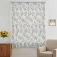 thumbnail image 3 of Rustic Blue Leaves Sheer Curtains 72 Inches Long, Farmhouse Botanical Beige Light Filering Curtains, Breathable Simi Curtain Privacy Drapes for Living Room Bedroom Lightweight Window Treatment, 3 of 9