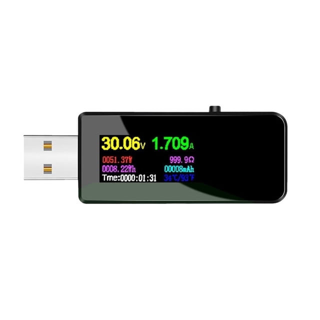 U96 USB Tester DC Digital Voltmeter Ammeter Power Bank Charger Indicator Electric Voltage Current Meter Detector Battery Tester ,Easy to Use