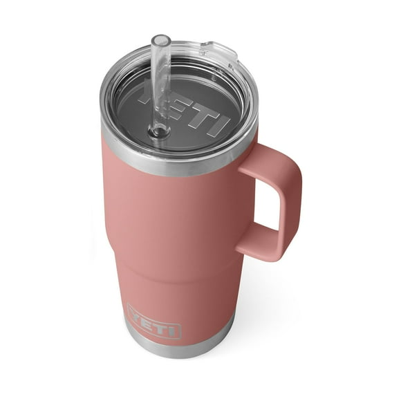 Taza YETI Rambler de 750 ml con tapa de pajita de acero con aislamiento al vacío