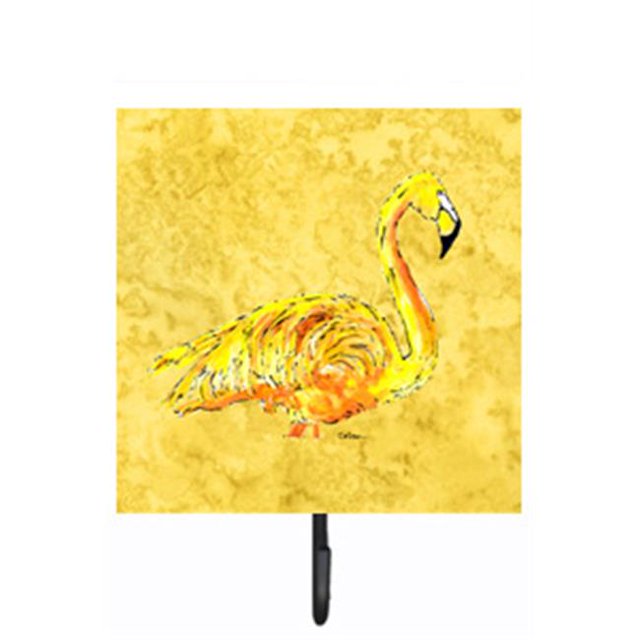 Flamant sur Laisse Jaune Ou Porte-Clés